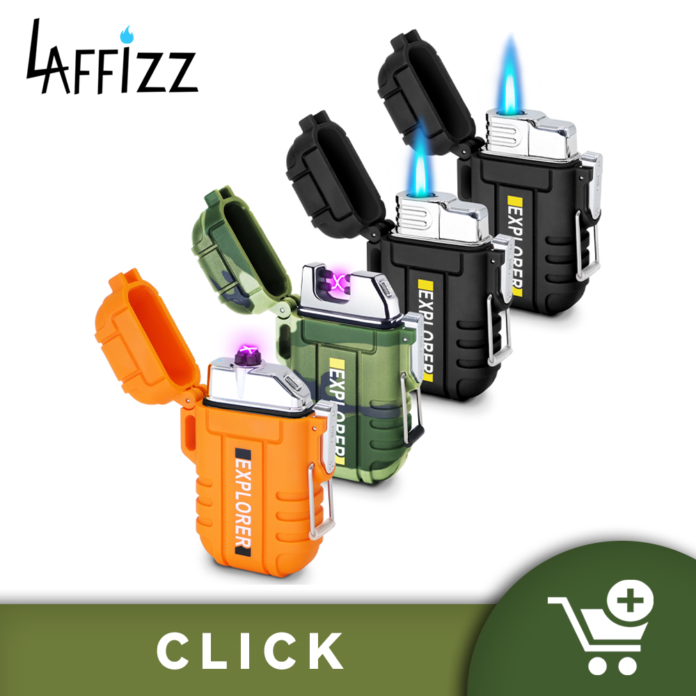 Laffizz 4 Pack Waterproof Lighter Outdoor Windproof Torch Lighter