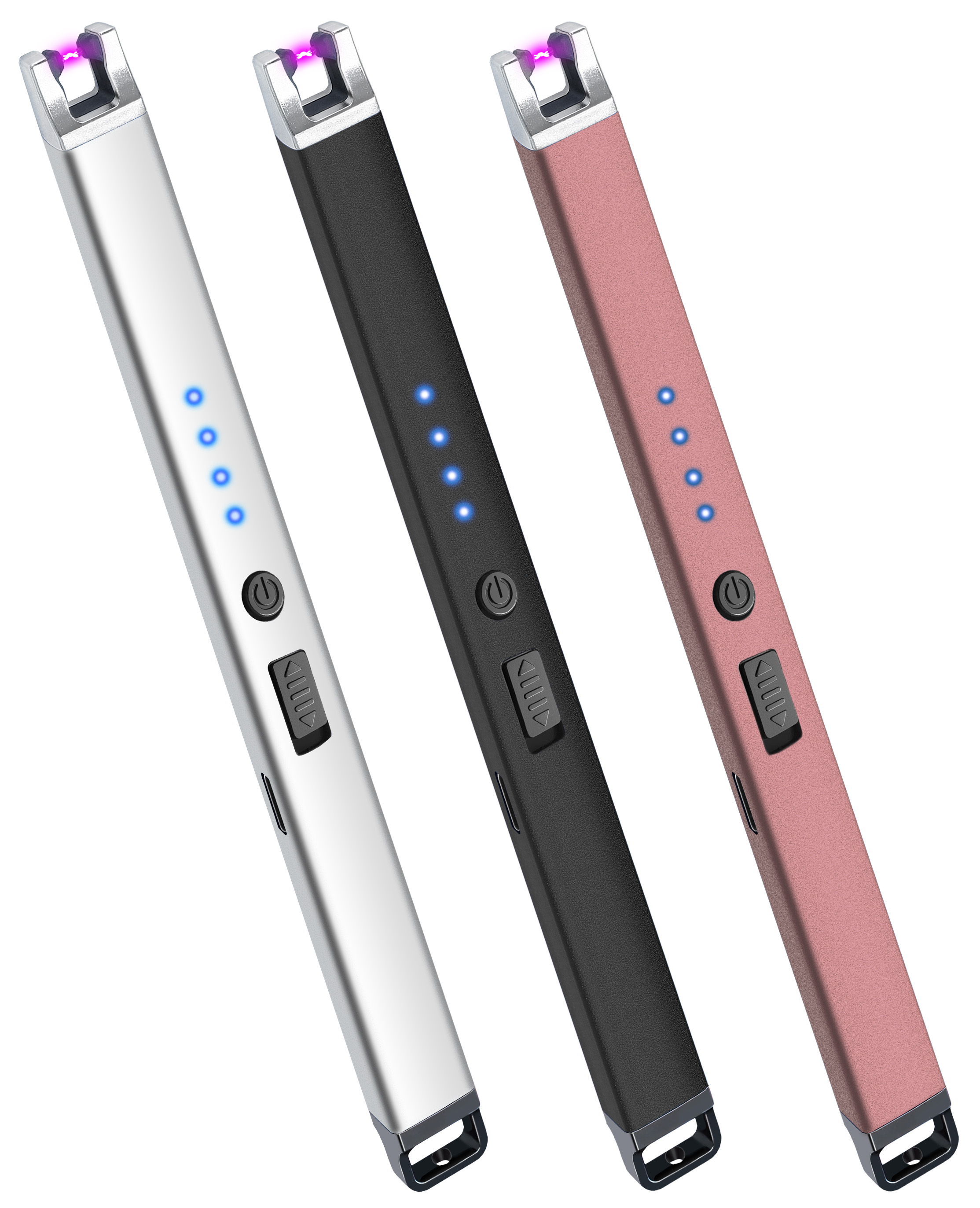 Laffizz 3 Pack Electric Candle Lighter USB Rechargeable Lighters Windproof Plasm